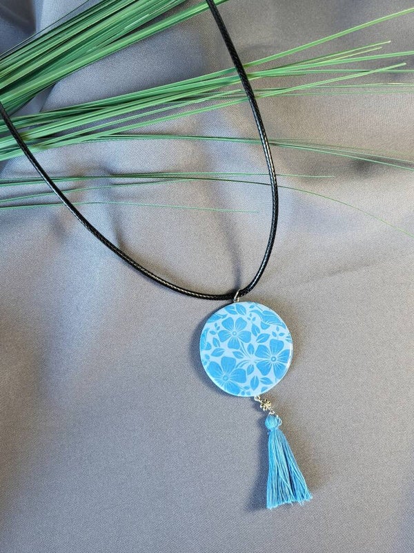 Sautoir "Hawaï" bleu