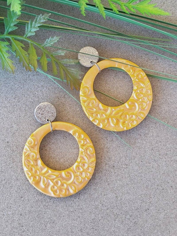 Boucles d'oreilles "Liana" jaune