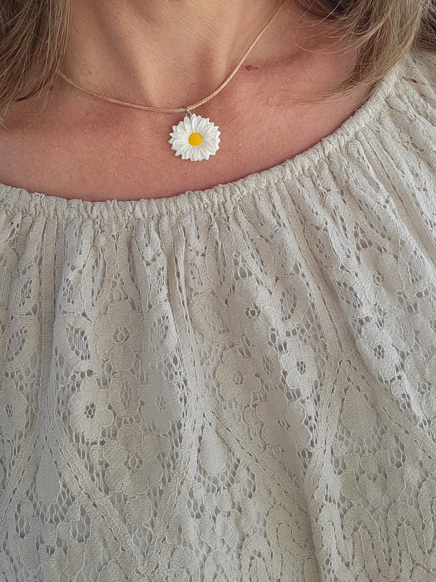 Collier pendentif marguerite | Esprit bohème