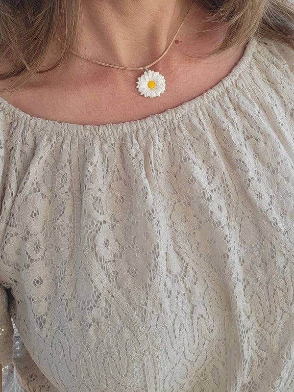 Collier pendentif marguerite | Esprit bohème