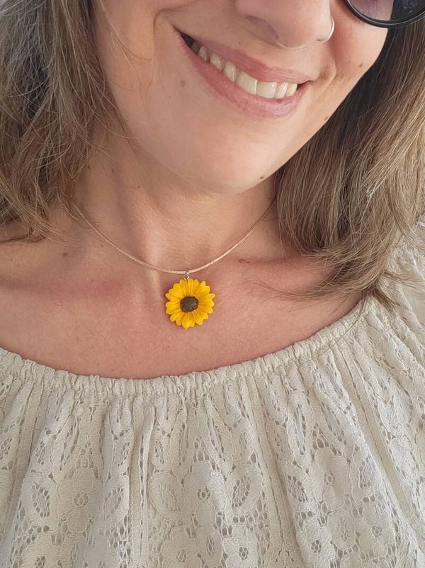 Collier pendentif tournesol | Esprit bohème