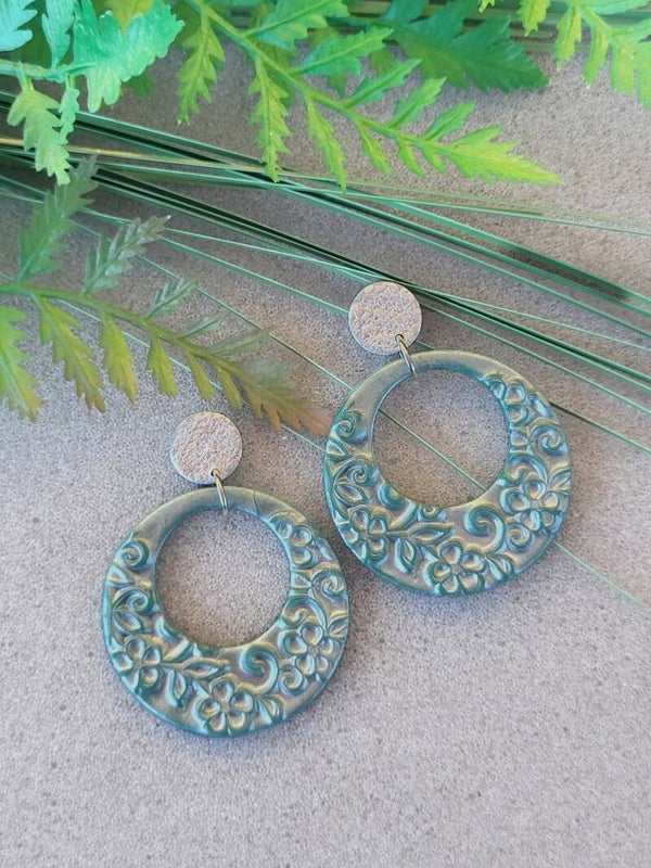 Boucles d'oreilles "Liana" vert