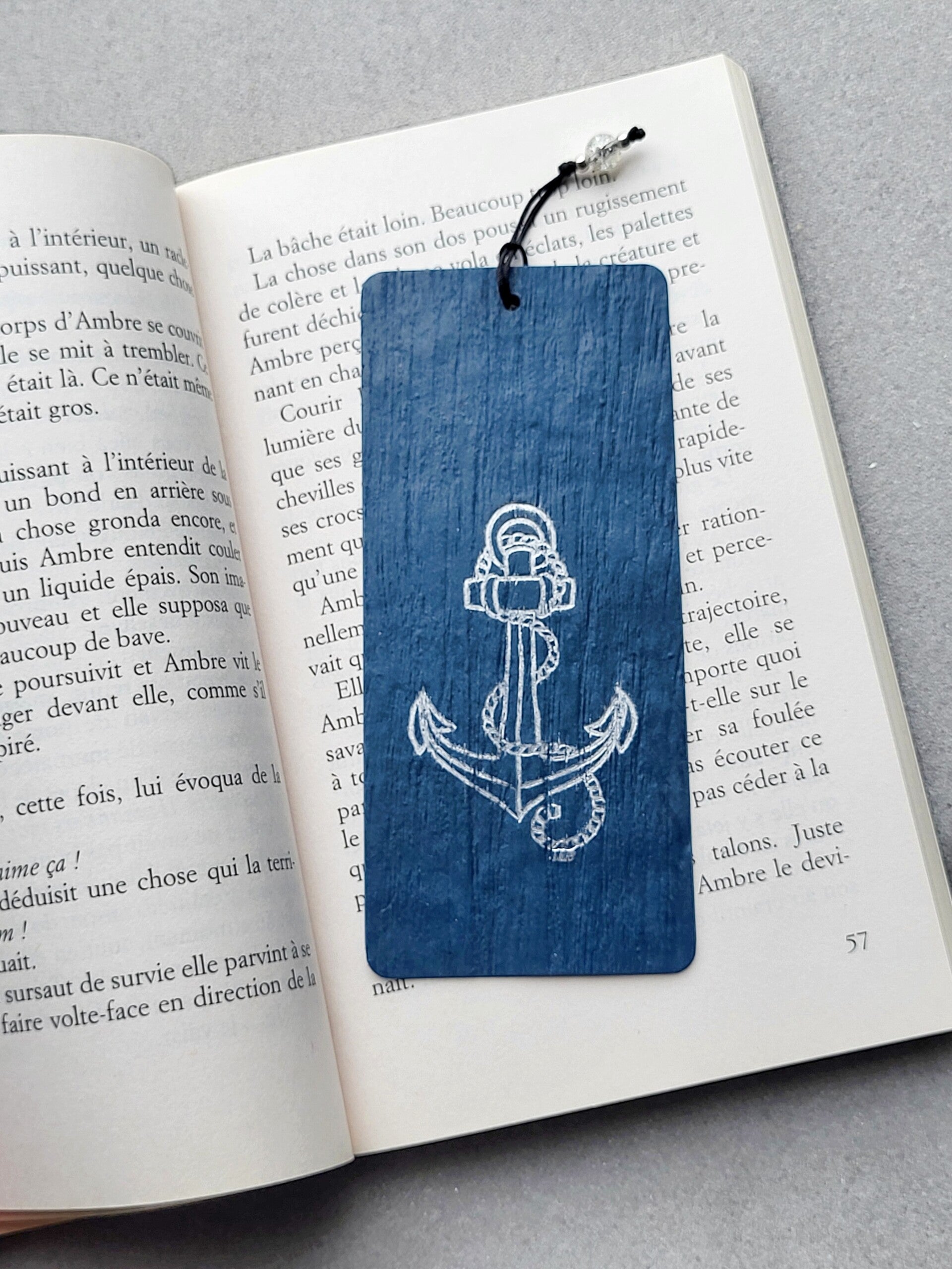 Marque-page ancre marine | différents coloris