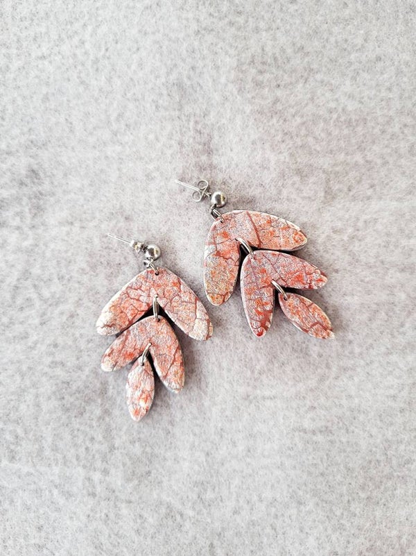 Boucles d'oreilles "Daphné" | clous d'oreilles pendantes