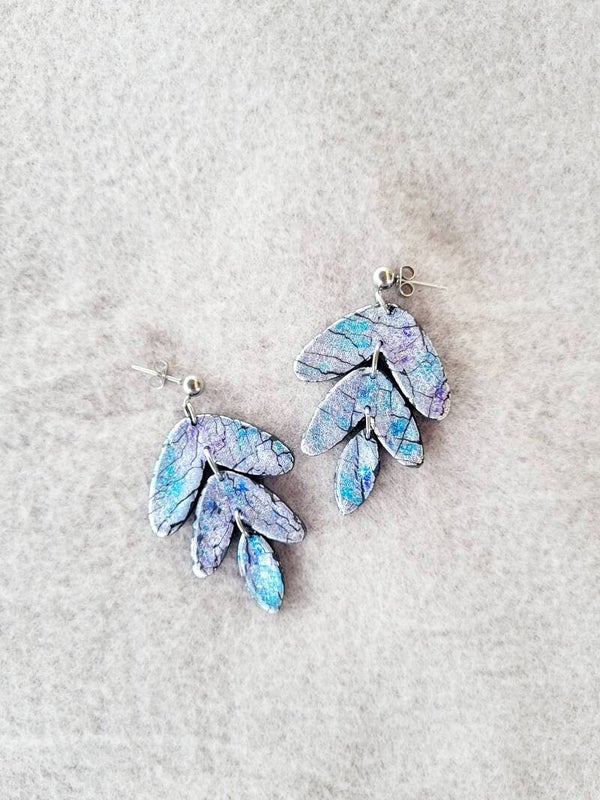 Boucles d'oreilles "Azura" | clous d'oreilles pendantes