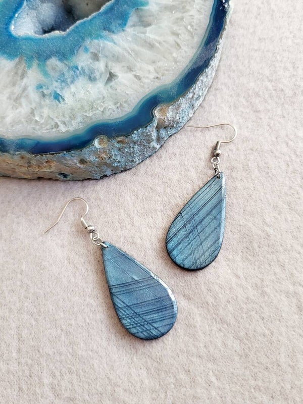 Boucles d'oreilles "Goutte Boréal" | boucles d'oreilles pendantes