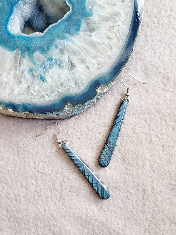 Boucles d'oreilles "Éclipse Azur" | boucles d'oreilles pendantes