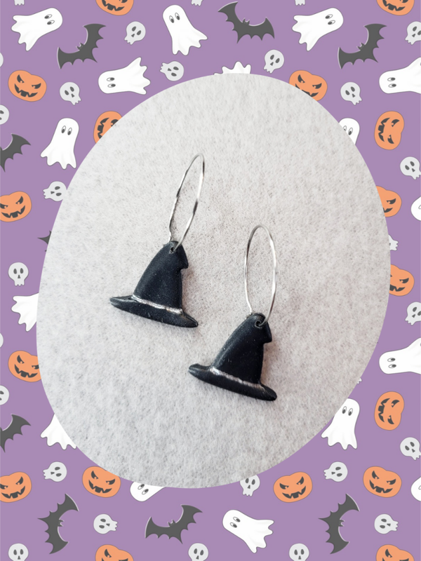 Boucles d'oreilles halloween 🧙🏻 | chapeau de sorcière
