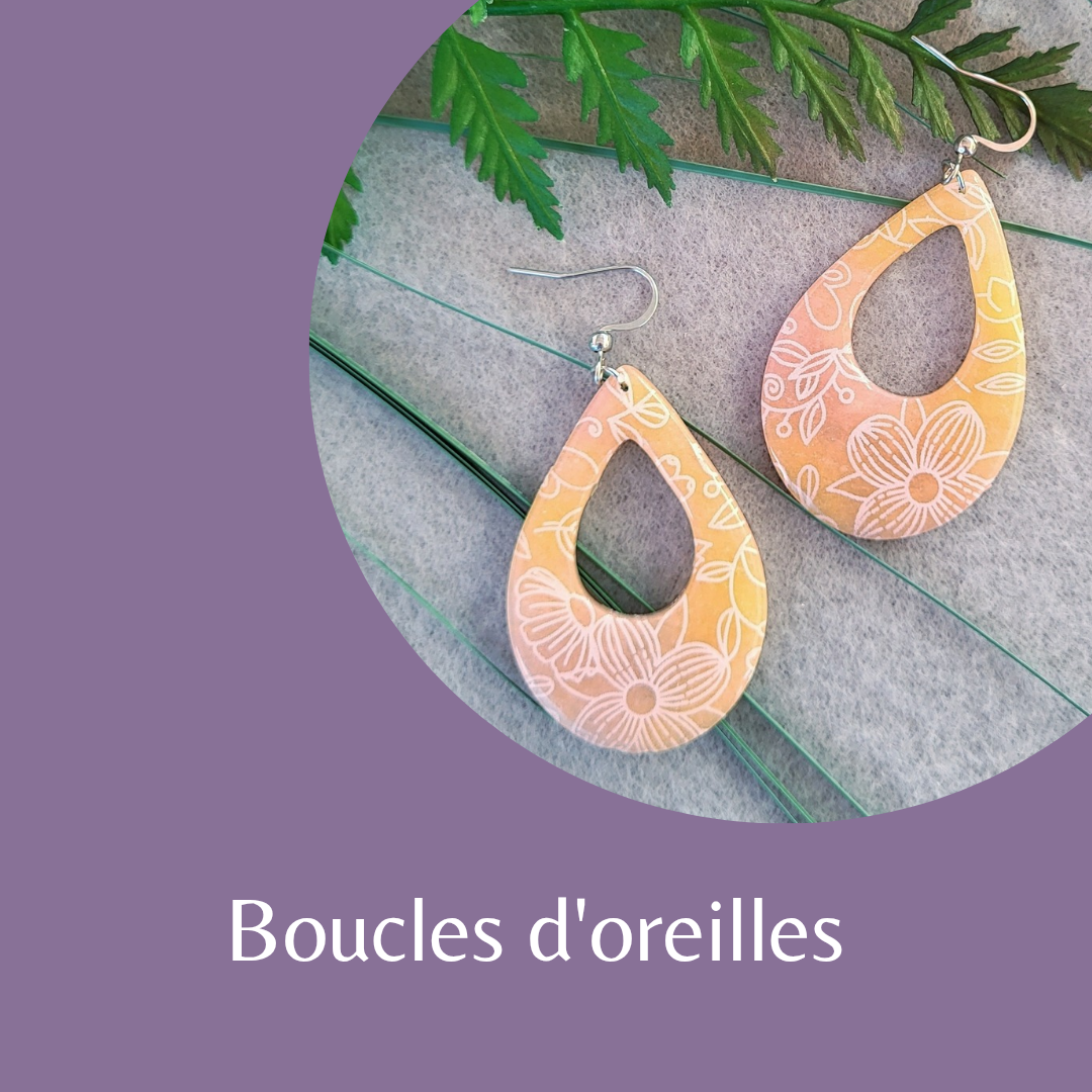 ​🌟 Succombez au charme de l'artisanat unique. ​Bienvenue dans mon univers de boucles d’oreilles faites main en argile polymère. D' une L' égèreté absolue Chaue paire est imaginée, modelée et assemblée sur acier inoxydable avec passion dans mon atelier. ​