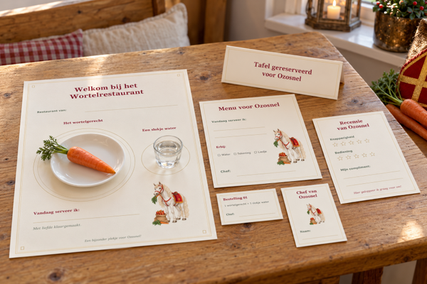 Ozosnels Wortelrestaurant - Een tafeltje voor het paard van Sint