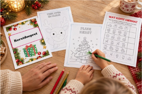 Kerst doepret - Kerstactiviteiten - 40 Bedrukte Vellen