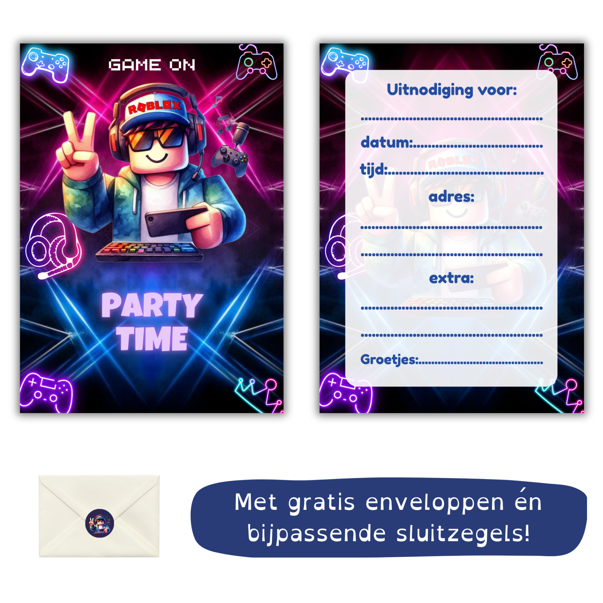 Roblox Neon uitnodiging - Gamer