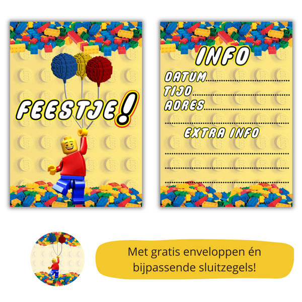 Lego Kinderfeestje - Uitnodiging