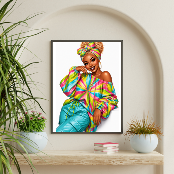 Color Pop Beauty Poster A3 – Moderne Beauty Wall Art