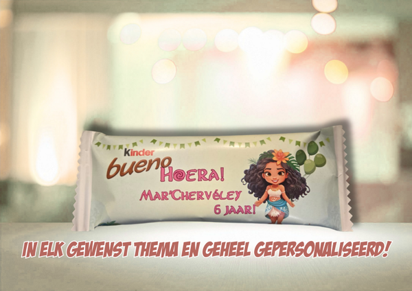 Kinder Bueno Traktatie in Elk Gewenst Thema