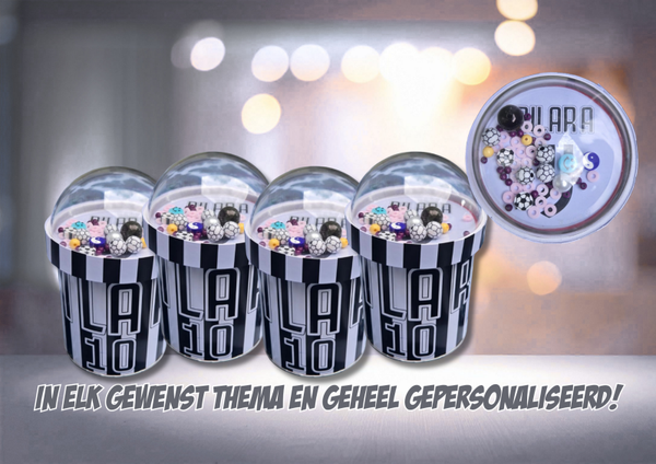 Pringles Shaker traktatie - Met boldeksel en kraaltjes