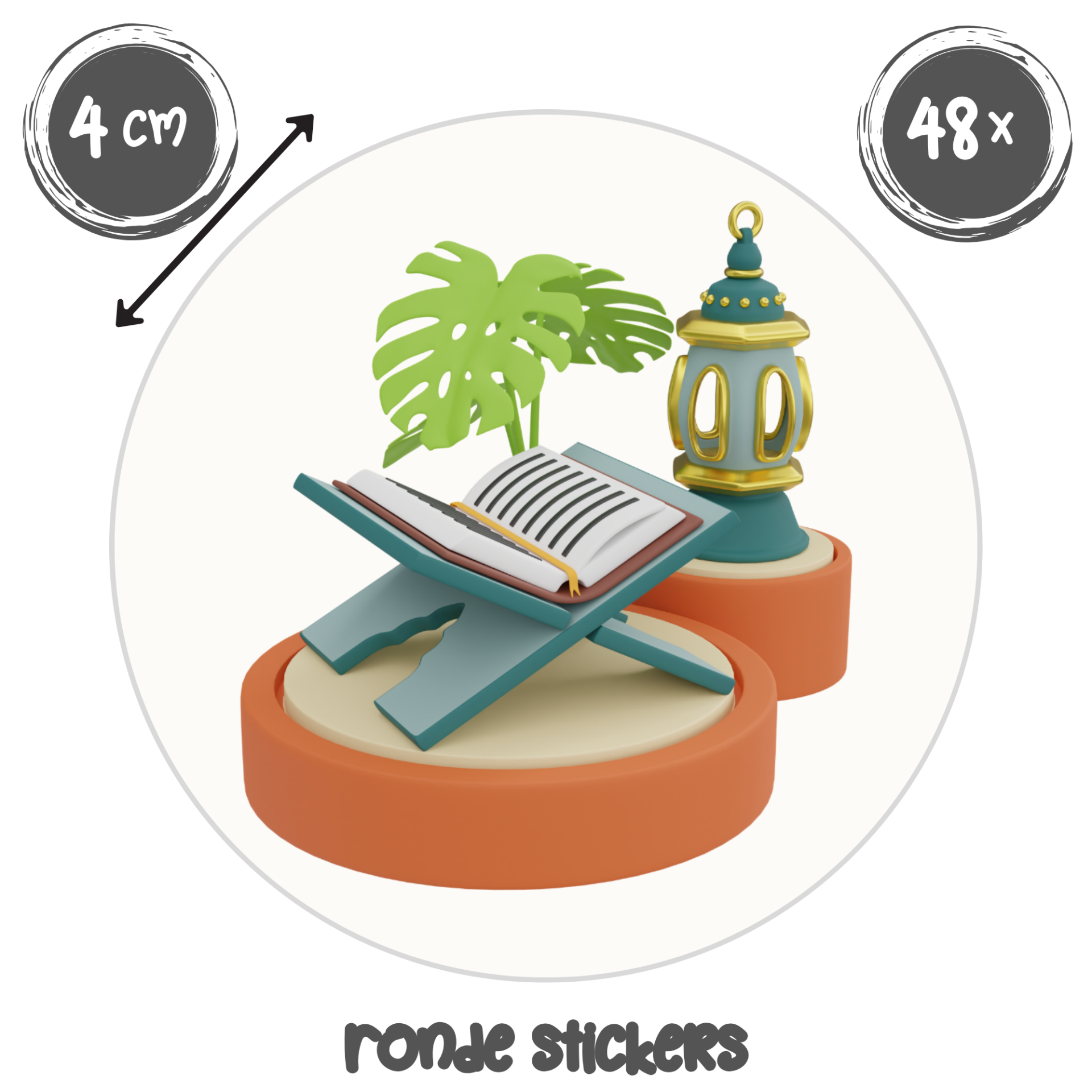 Ramadan Stickers Koran – 48 Sluitstickers voor Suikerfeest en/of Ramadan