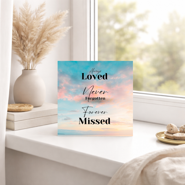 Condoleancekaart Zee en Wolken – Always Loved