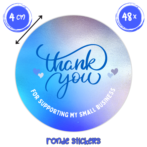 Small Business Stickers – Thanks for Supporting | 48 stuks