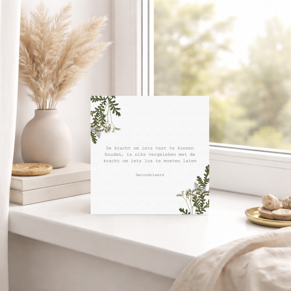 Condoleancekaart Loslaten – Gipskruid Design