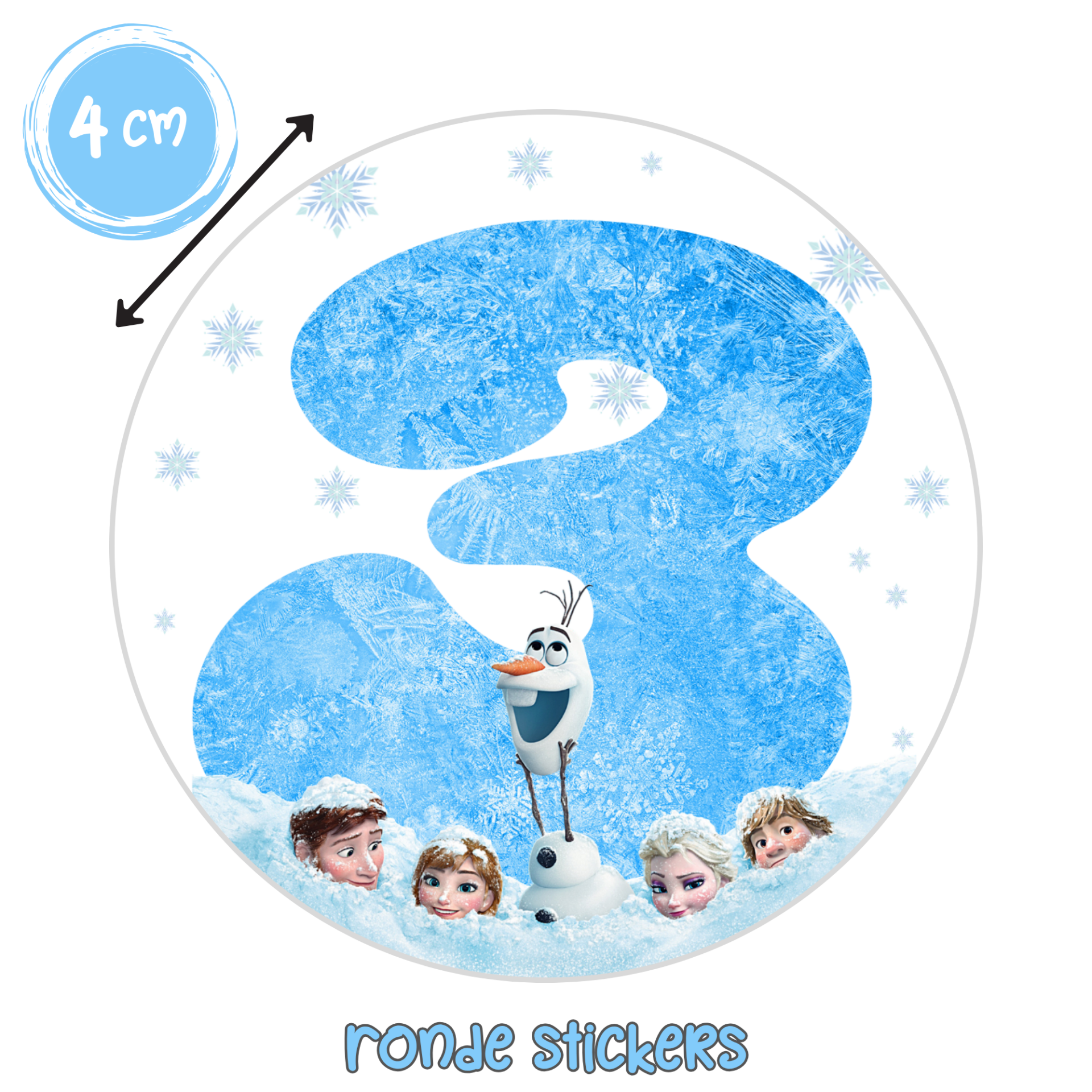 Frozen Stickers - Met leeftijd 3 t/m 7 - Traktatie Stickers 48 stuks