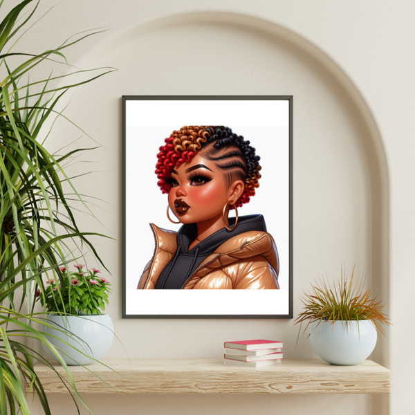 Fire Fade Poster A3 – Stoere Urban Fashion Poster met Warme Kleuren