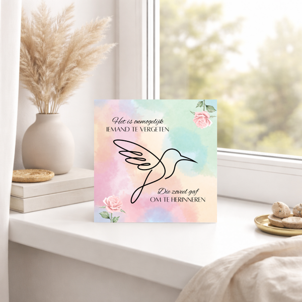 Condoleancekaart Vogel – Herinneringen Blijven