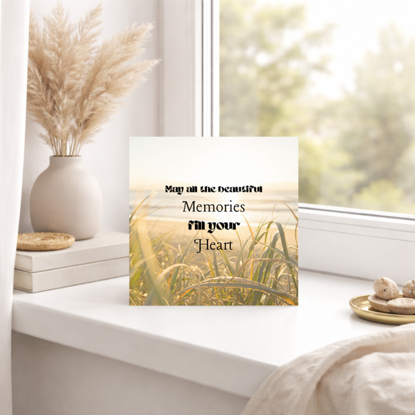 Condoleancekaart Memories Fill Your Heart – Duinen