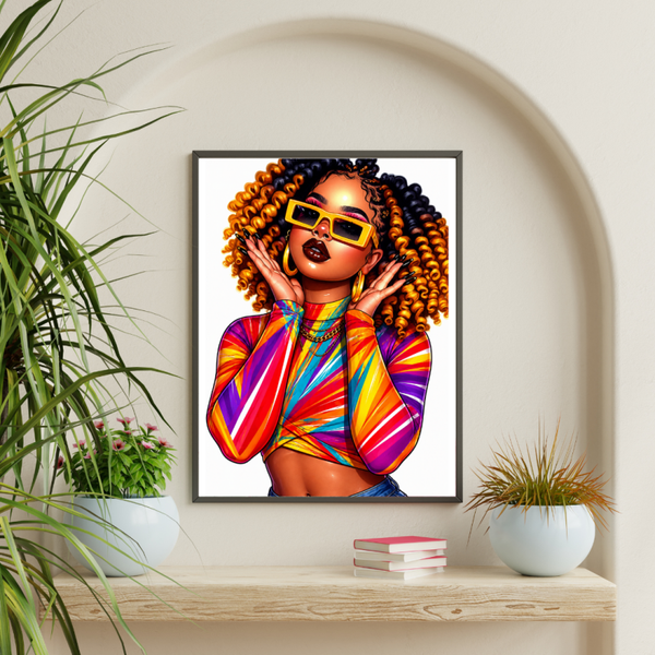 Urban Glam Poster A3 – Luxe Fashion Wall Art met Elegante Uitstraling