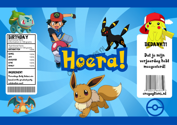 Printable Chipswikkel Pokemon – Zelf printen | CreYAYtions - Pokemon traktatie DIY