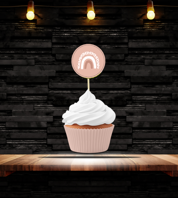 Cupcake toppers – passend bij jouw feestje – 6 stuks (dubbelzijdig)