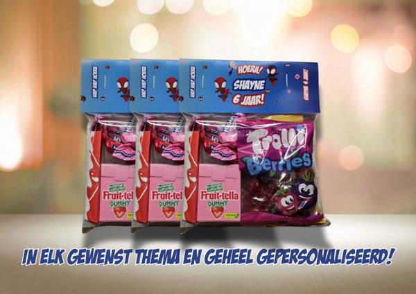 Traktatiezakjes met topper – thema naar keuze - Vanaf 4 stuks