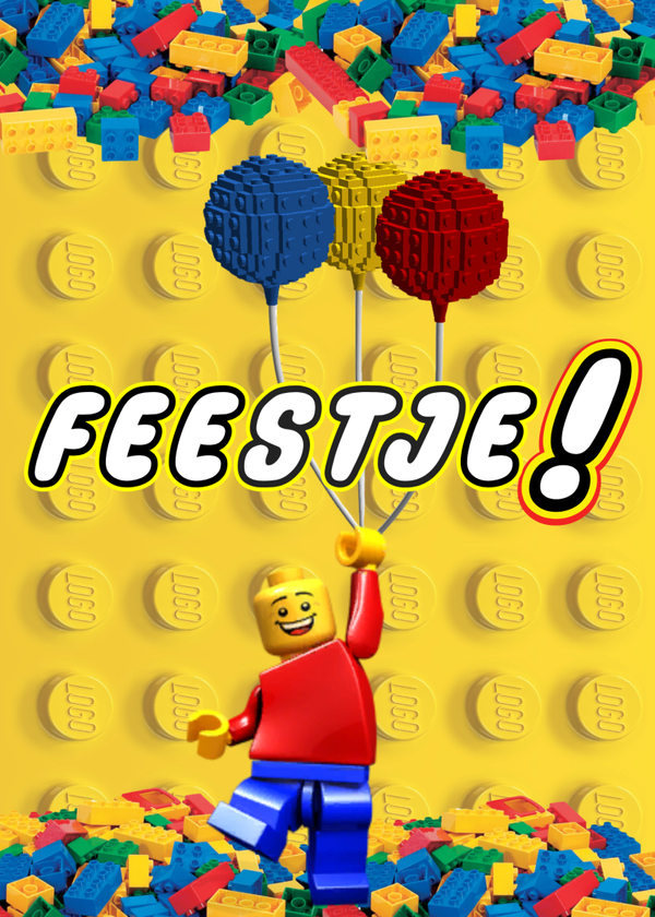 Lego uitnodiging kinderfeestje – Feestje! | Zelf invullen