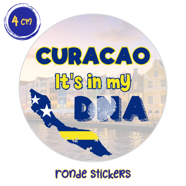 Curaçao It's In My DNA Sticker | WK Voetbal Supporter | 48 stuks | 4cm