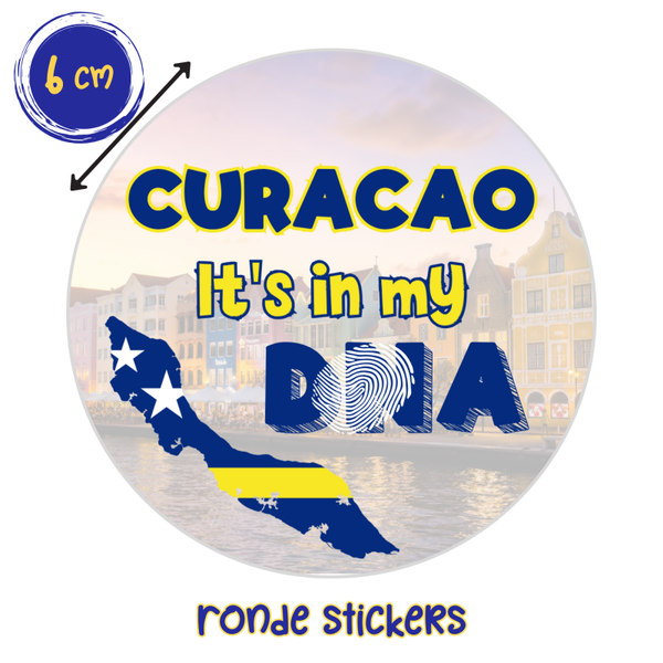 Curaçao It's In My DNA Sticker | WK Voetbal Supporter | 24 stuks | 6cm
