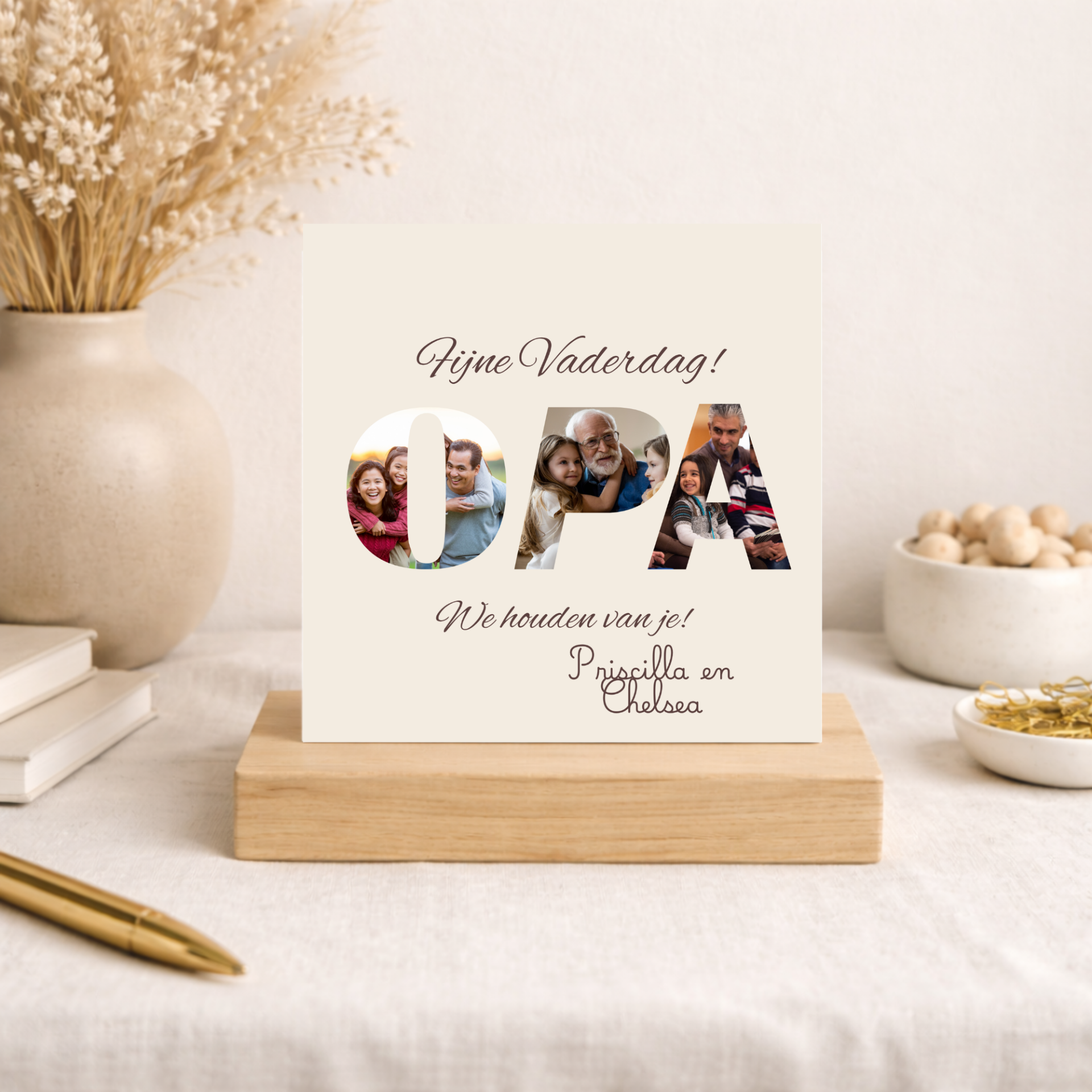 Gepersonaliseerde Opa Kaart met Foto's | OPA Fotoletters