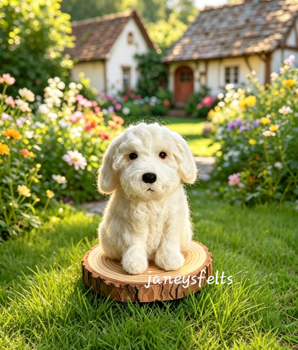 Tiny Needle felted puppy dog