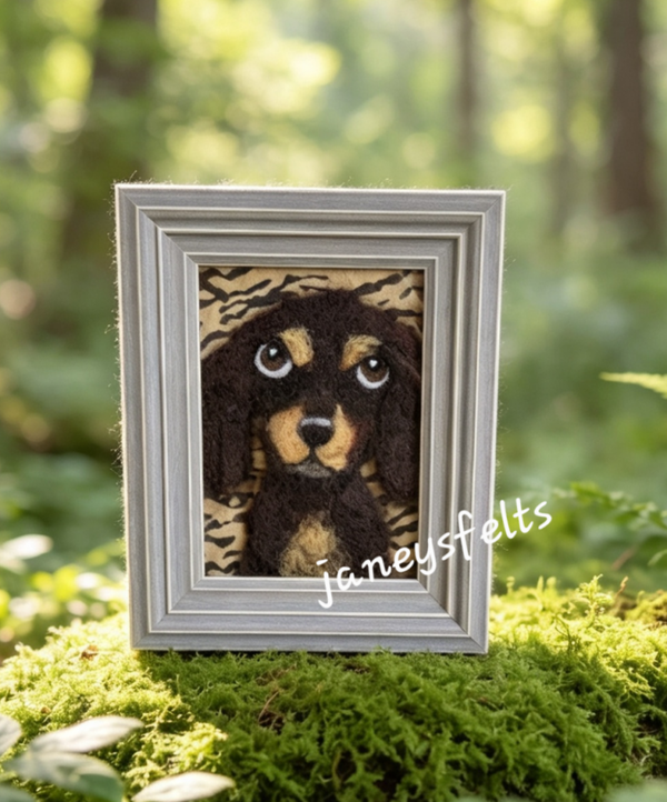 2D dachshund portrait