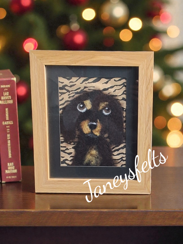 2D dachshund portrait