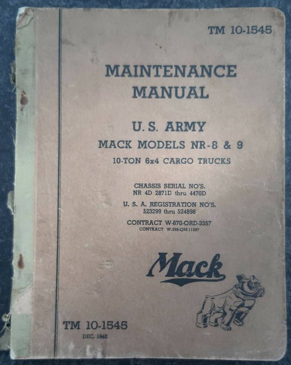 TM10-1545 Mack NR 8 & 9 Maintenance manual