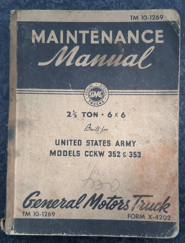 TM10-1269 GMC CCKW 352 & 353 Maintenance manual