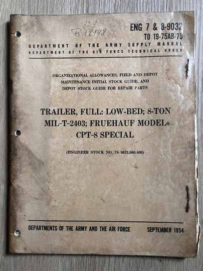 ENG 7 & 8-9032 Trailer 8-ton Freuhauf CPT-8