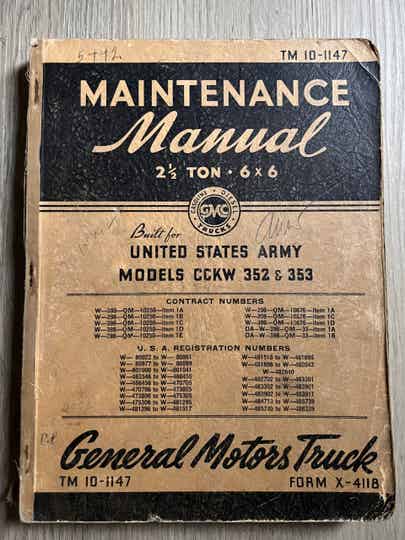 TM10-1147 GMC CCKW 352 & 353