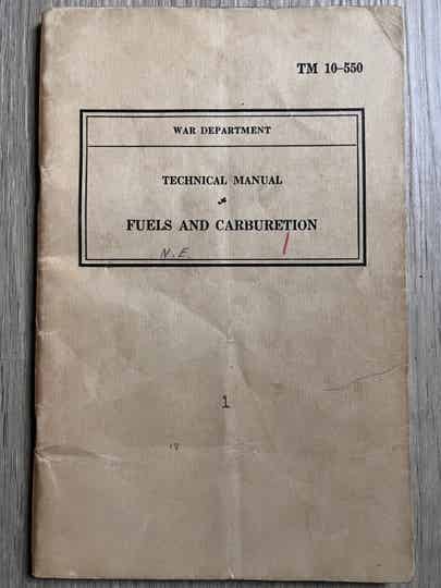 TM10-550 Fuels and Carburetion