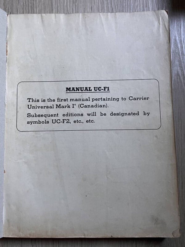 UC-F1 Carrier Universal Mark 1