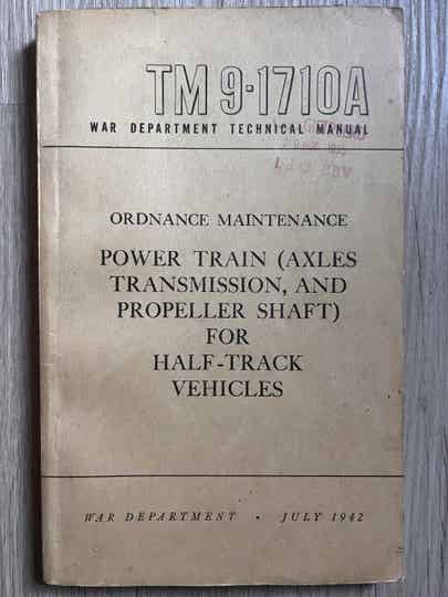 TM9-1710A Power train for Half-Track vehicles