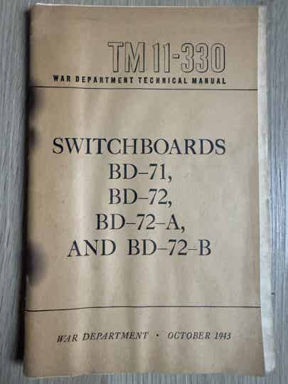 TM11-330 Switchboards BD-71 & BD-72