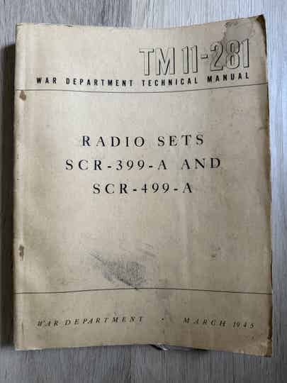 TM11-281 Radio sets SCR-399-A and SCR-499-A