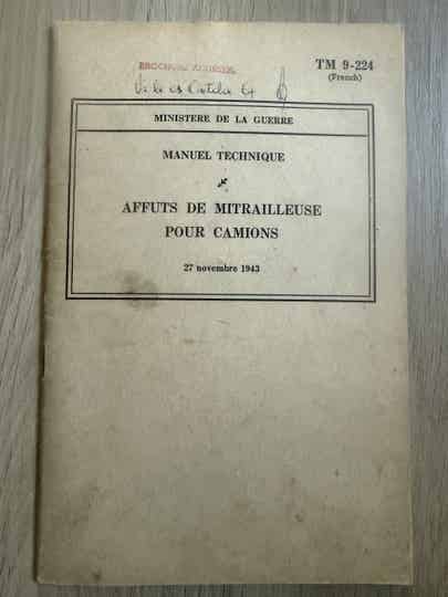 TM9-224 Machine Gun Mounts for Trucks (French Edition)