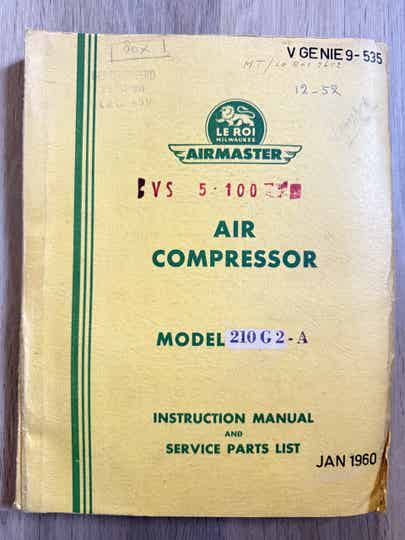 Air Compressor LeRoi model 210G2-A